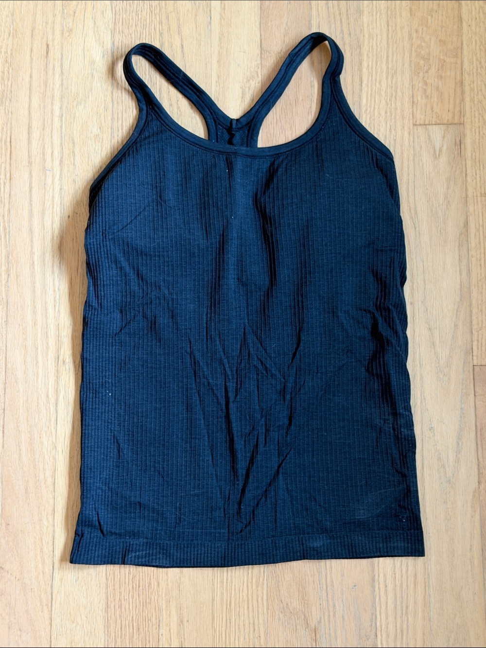 Women's Black Ribbed Tank Top - Classic Racerback